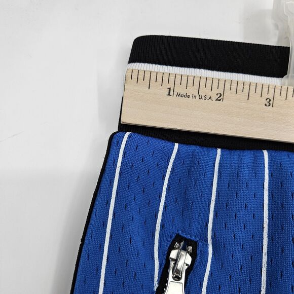 Bascom Projects‎ Shorts Mens Large 1993 XXV Basketball White Blue Pin Stripe - Picture 3 of 13